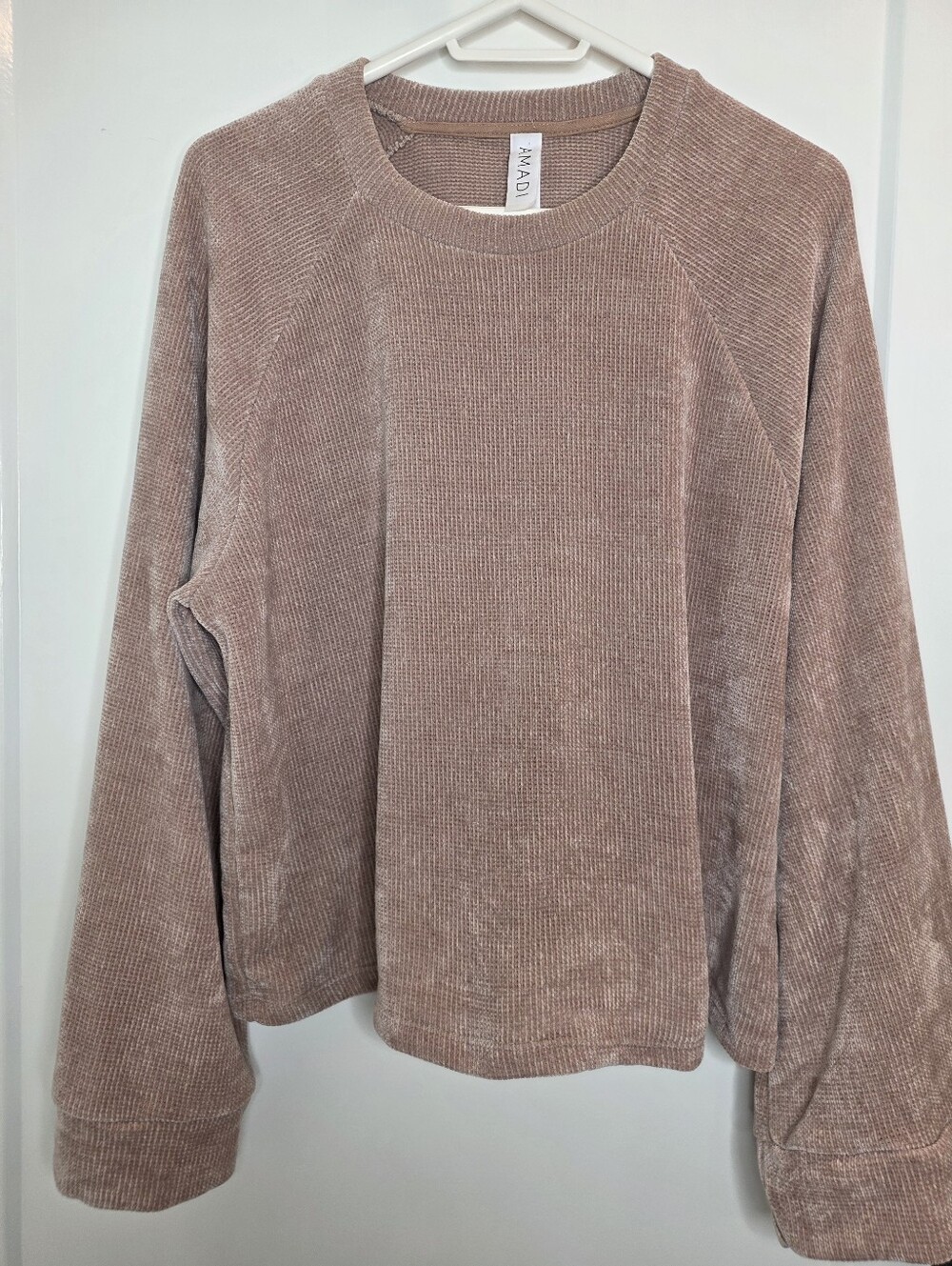 Cozy Tan Pullover With Bell Sleeves SZ L